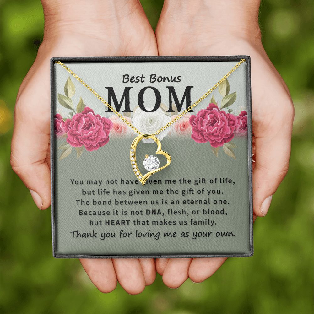 Mother Daughter Necklace as Daughter Gift from Mom, Mom Necklace as Christmas Gift for Mom from Son, Birthday Gift for Mother in Law Necklace, Bonus Mom Gifts for Step Mom Necklace2 Forever Love Necklace