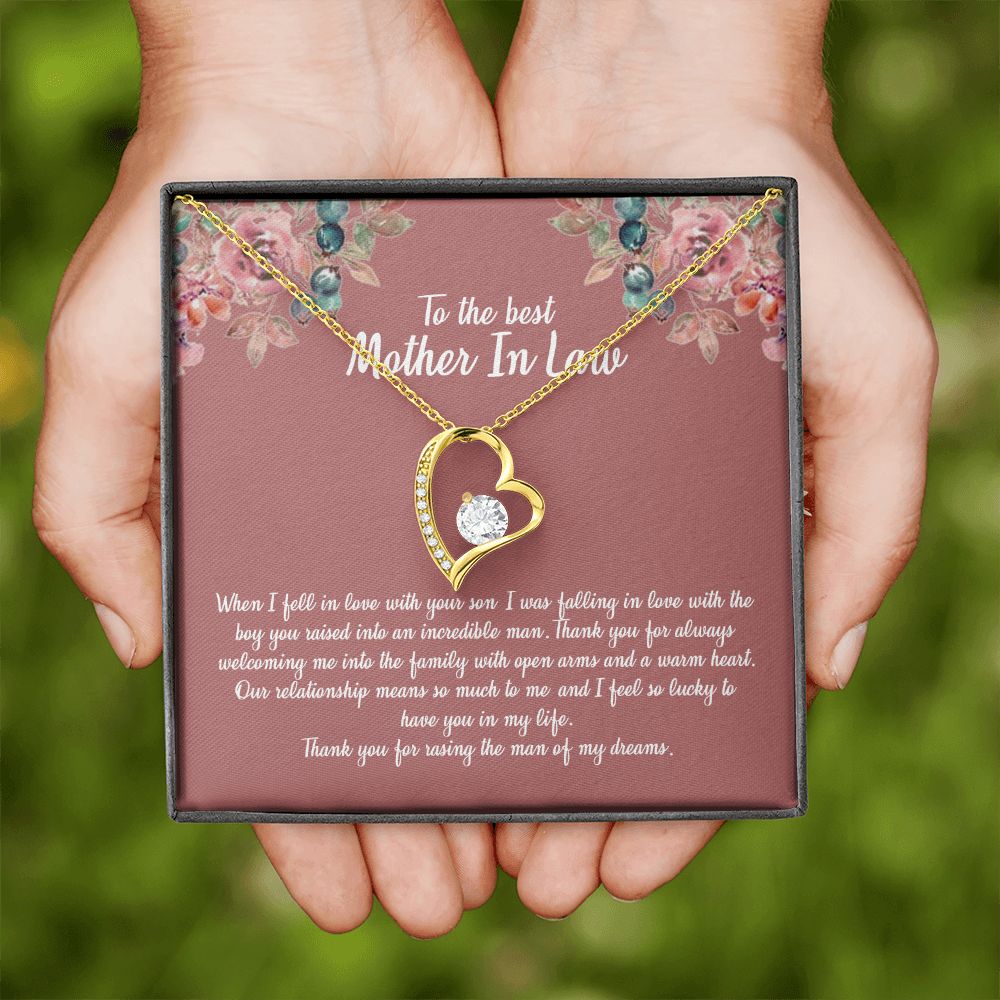 Mother in Law Necklace, Jewelry for Women, Future Mother in Law Gifts from Daughter in Law, Mother of Bride Gifts For Mother in Law, Birthday Gifts For Mother In Law From Daughter In Law11 Forever Love Necklace