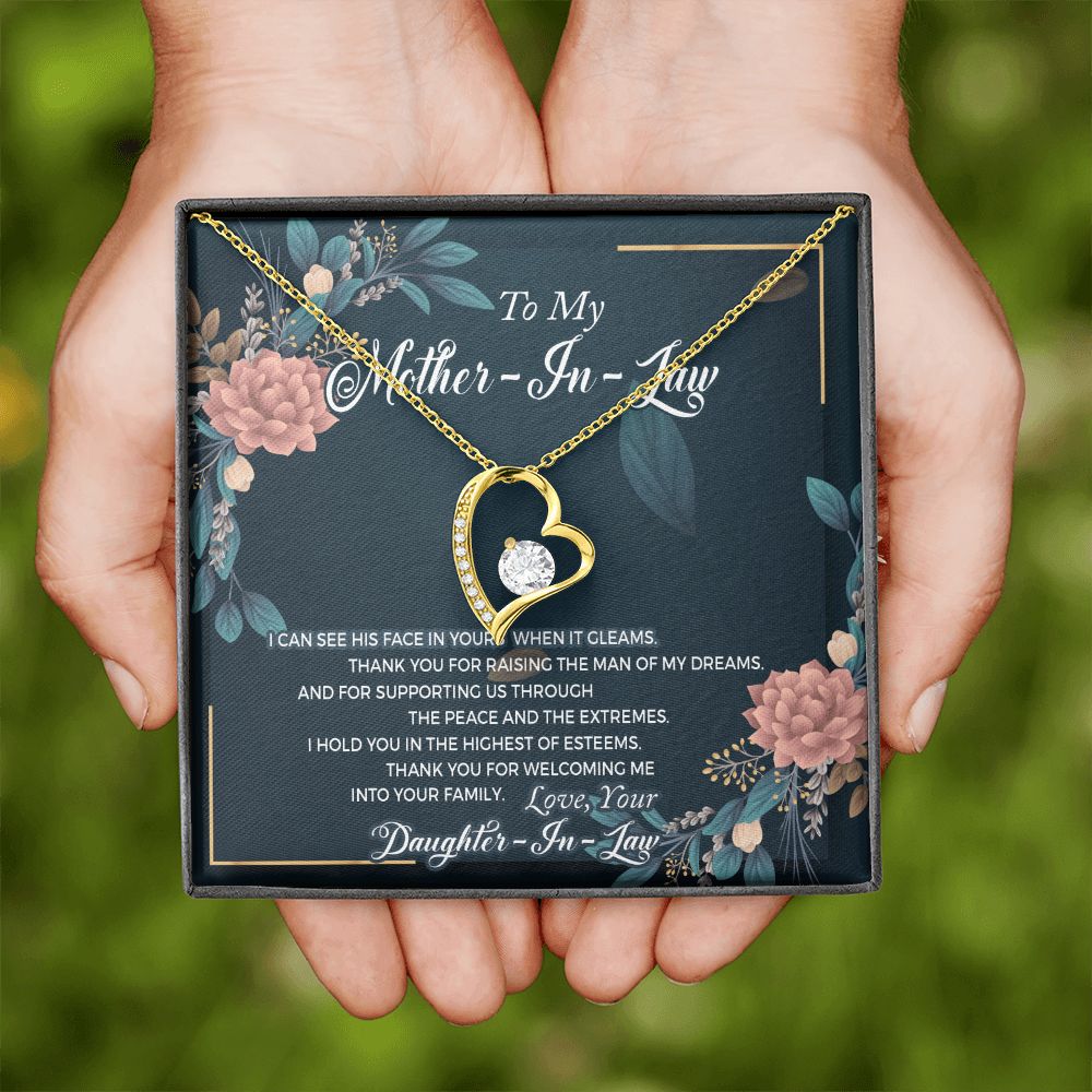 Mother in Law Necklace, Jewelry for Women, Future Mother in Law Gifts from Daughter in Law, Mother of Bride Gifts For Mother in Law, Birthday Gifts For Mother In Law From Daughter In Law2 Forever Love Necklace