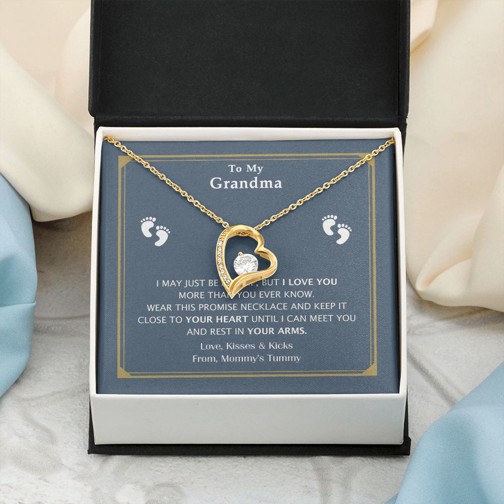 To My Grandma Necklace, Gift for Grandmother Necklace, Mothers Day Gift For Grandma Nana, Grandma Jewelry From Grandchildren GrandKids , Jewelry Box Gift For Grandma Grandmother17 Forever Love Necklace