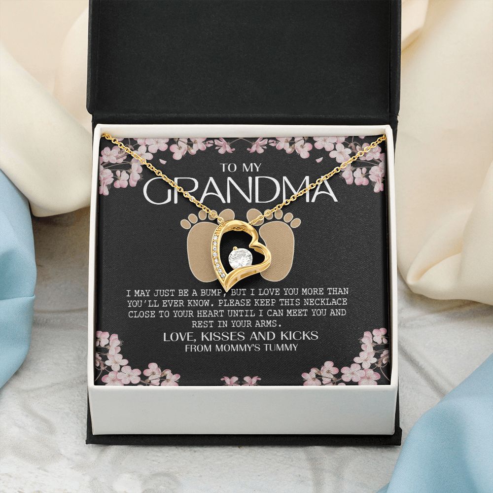 To My Grandma Necklace, Gift for Grandmother Necklace, Mothers Day Gift For Grandma Nana, Grandma Jewelry From Grandchildren GrandKids , Jewelry Box Gift For Grandma Grandmother16 Forever Love Necklace
