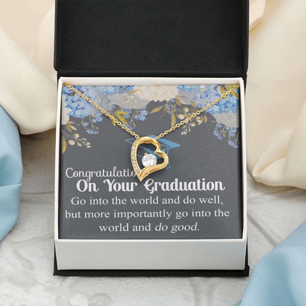 Graduation Gift Necklace For Girls, Graduation Jewelry, College, High School Congrats Graduation Pendants Gift For Daughter, Granddaughter, Niece, Sister Forever Love Necklace