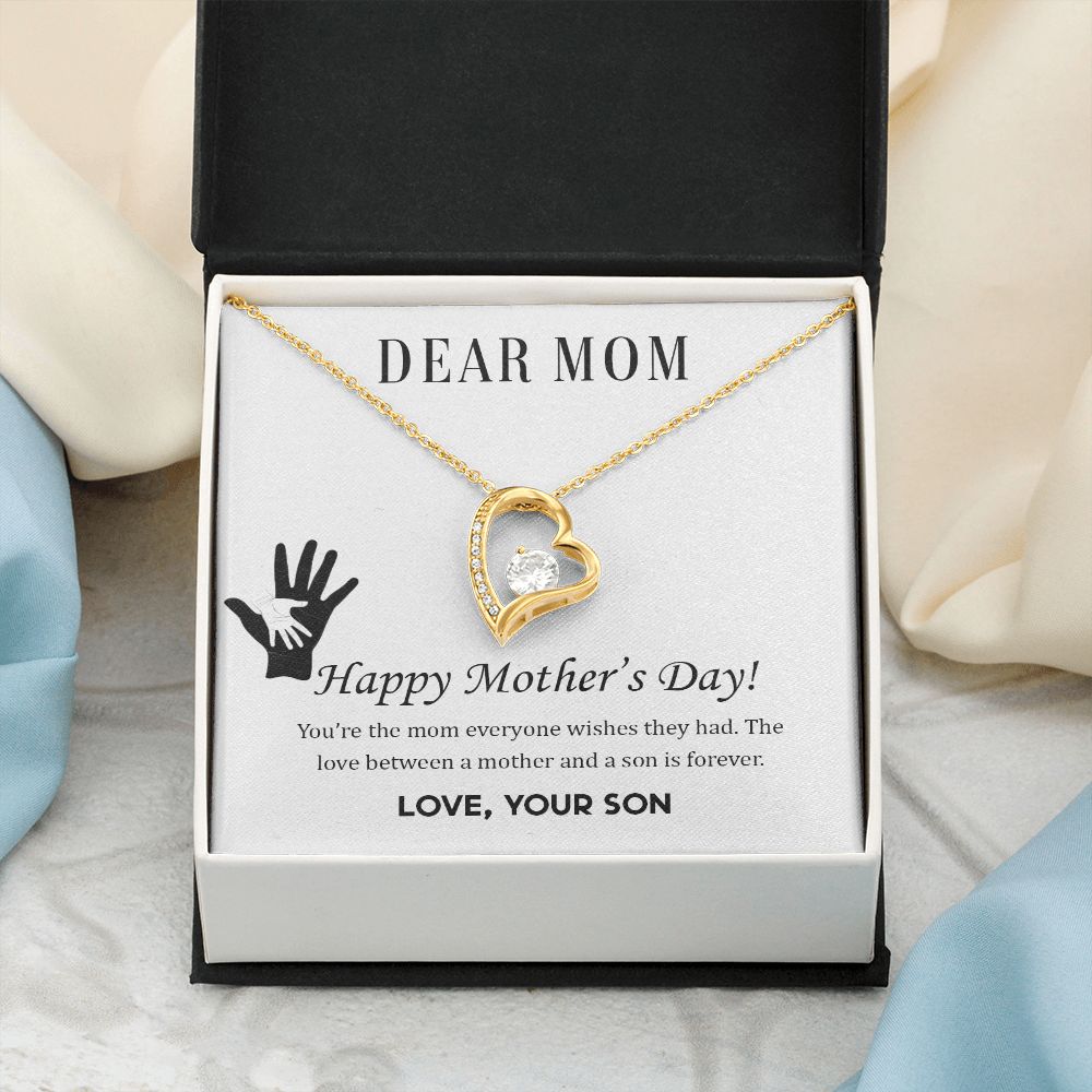 2Mom Necklace Gifts for Mom from Daughter to Mom Gifts for Mothers Day from Daughter, To My Mom Necklace from Daughter to Mom Birthday Gifts Necklace with Message Card and Gift Box2228 Forever Love Necklace