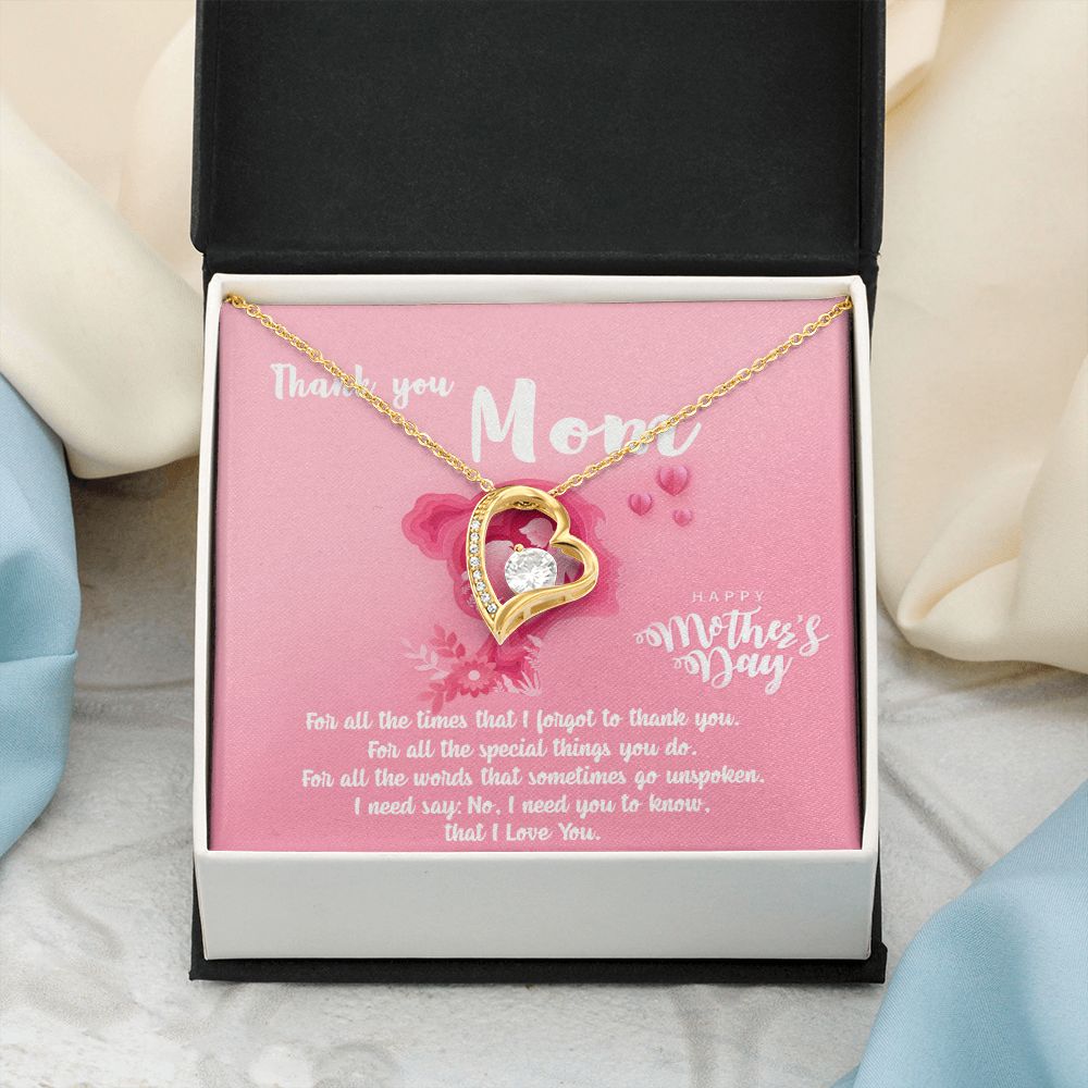 Mom Necklace Gifts for Mom from Daughter to Mom Gifts for Mothers Day from Daughter, To My Mom Necklace from Daughter to Mom Birthday Gifts Necklace with Message Card and Gift Box5 Forever Love Necklace