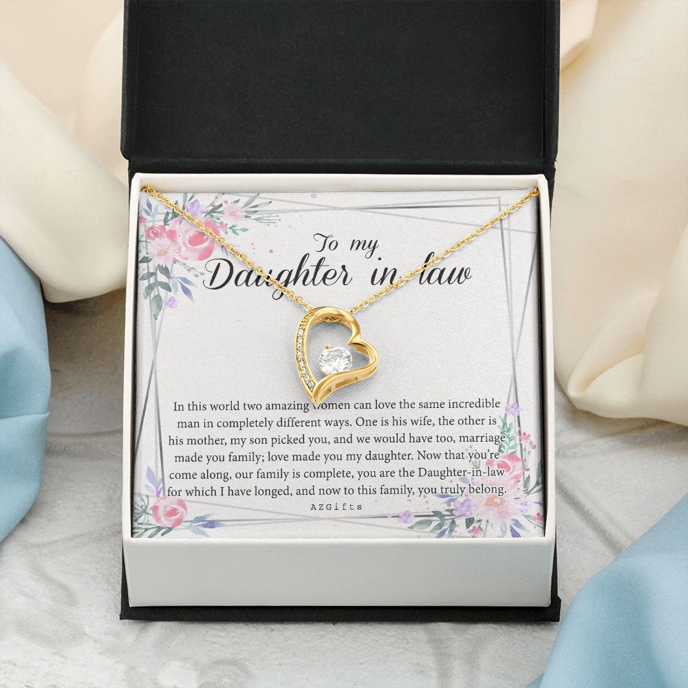 Daughter In Law Gifts Ideas, Daughter In Law Necklace, Gifts For Future Daughter In Law, Daughter In Law Birthday Gifts, Daughter-in-law Gifts From Mother In Law, Birthday Gifts For Daughter Forever Love Necklace