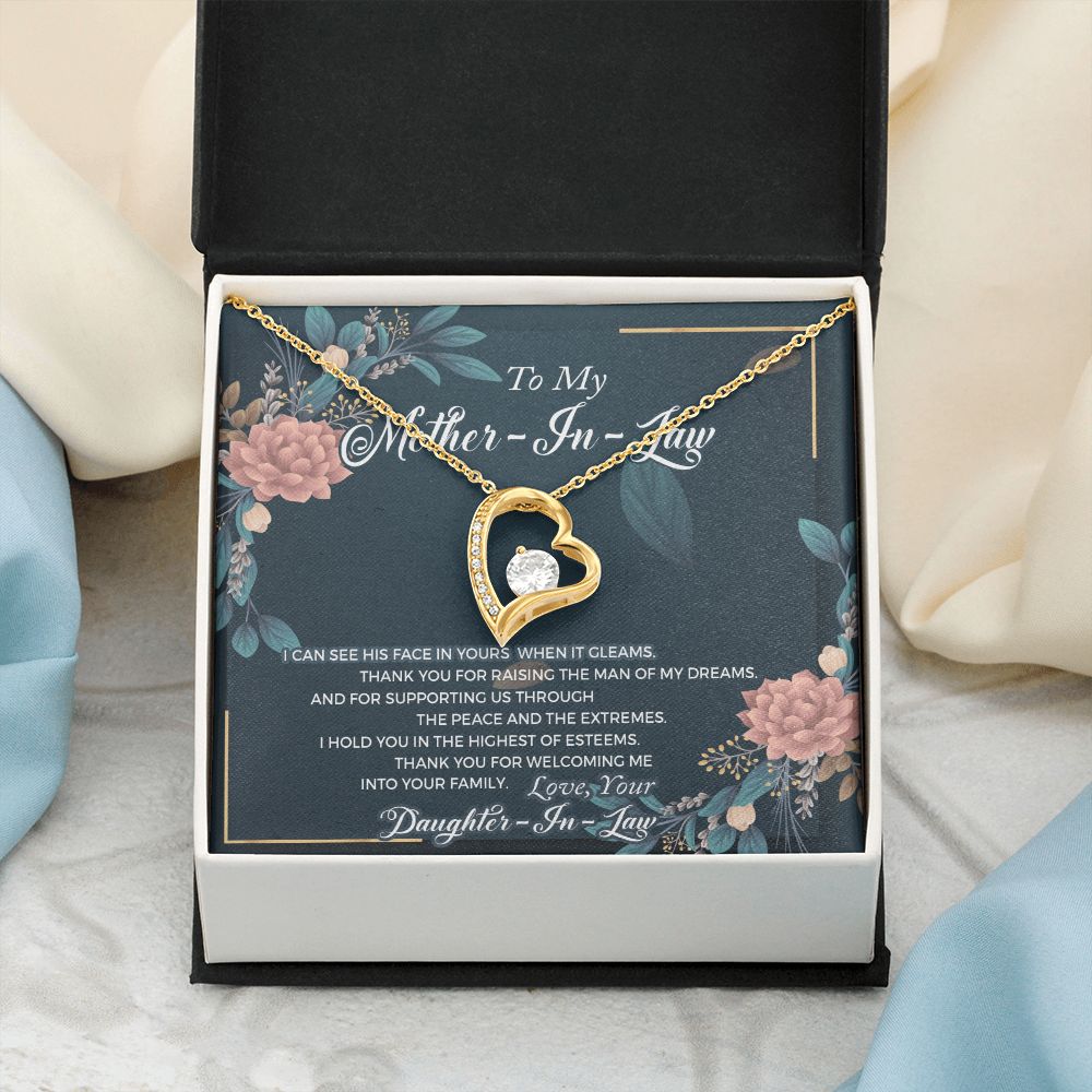 Mother in Law Necklace, Jewelry for Women, Future Mother in Law Gifts from Daughter in Law, Mother of Bride Gifts For Mother in Law, Birthday Gifts For Mother In Law From Daughter In Law2 Forever Love Necklace