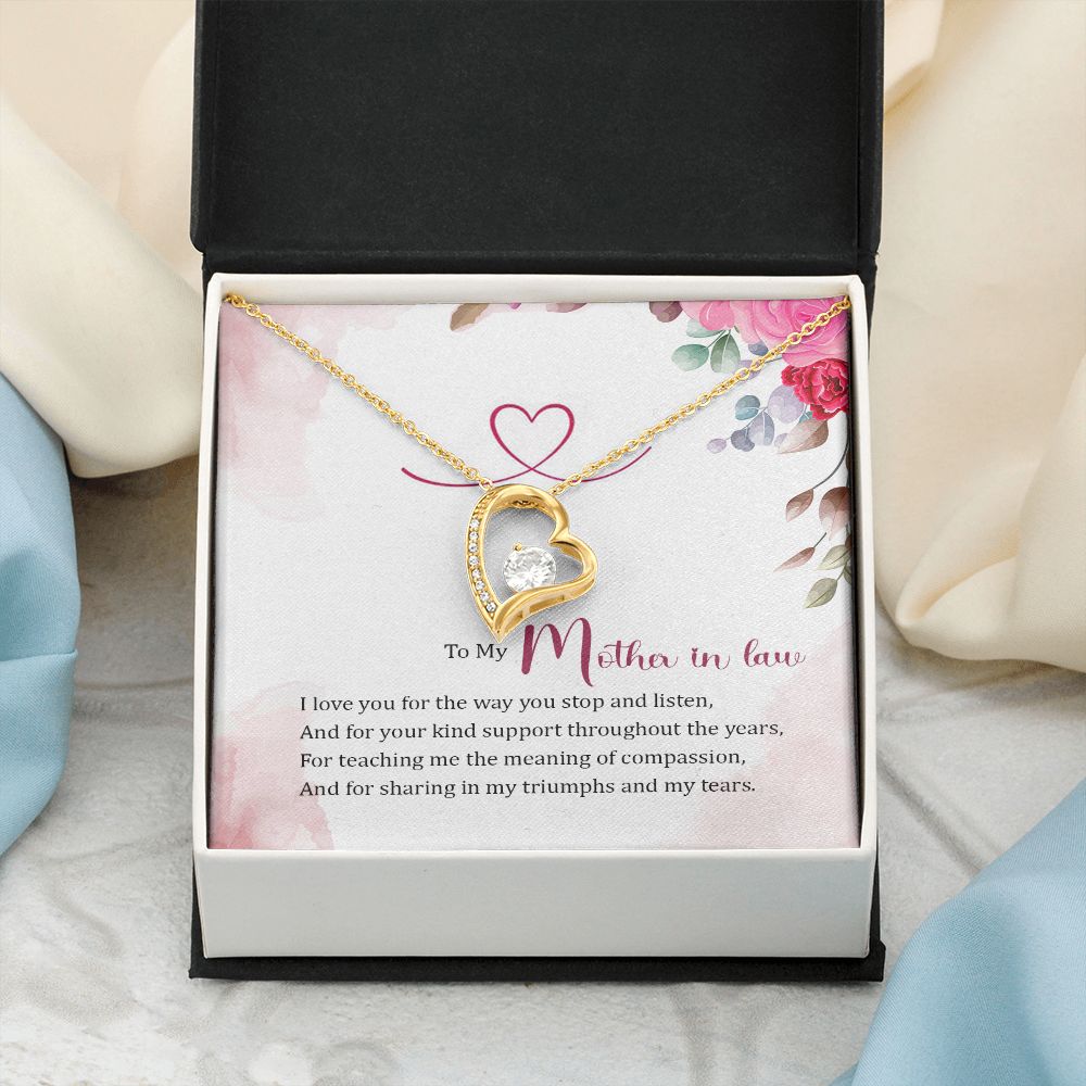 Mother in Law Necklace, Jewelry for Women, Future Mother in Law Gifts from Daughter in Law, Mother of Bride Gifts For Mother in Law, Birthday Gifts For Mother In Law From Daughter In Law17 Forever Love Necklace