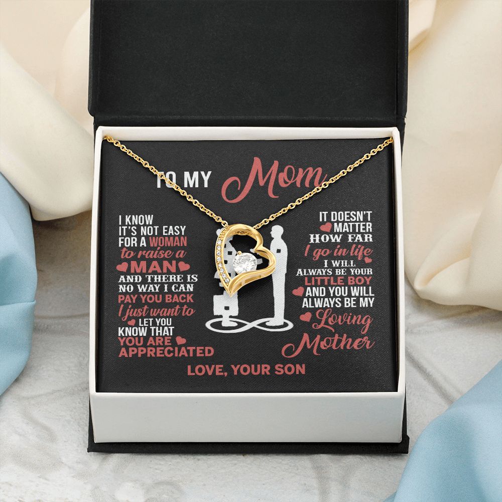 Mom Necklace Mothers Day Gift From Son To My Mom Forevere Love Necklace Gift Mom Forever Love Necklace