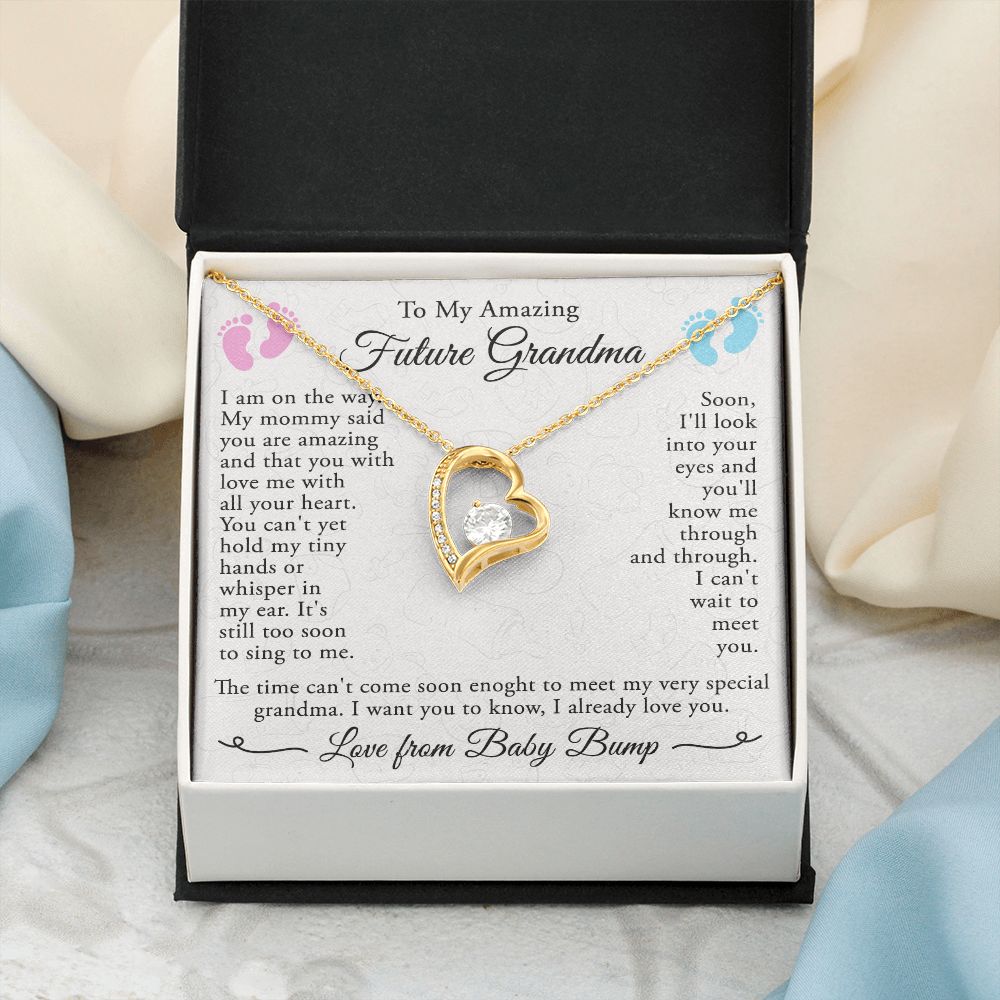 To My Grandmother Necklace, Gift for Grandmother Necklace, Mothers Day Gift For Grandma Nana, Grandma Jewelry From Grandchildren GrandKids , Jewelry Box Gift For Grandma Grandmother4 Forever Love Necklace