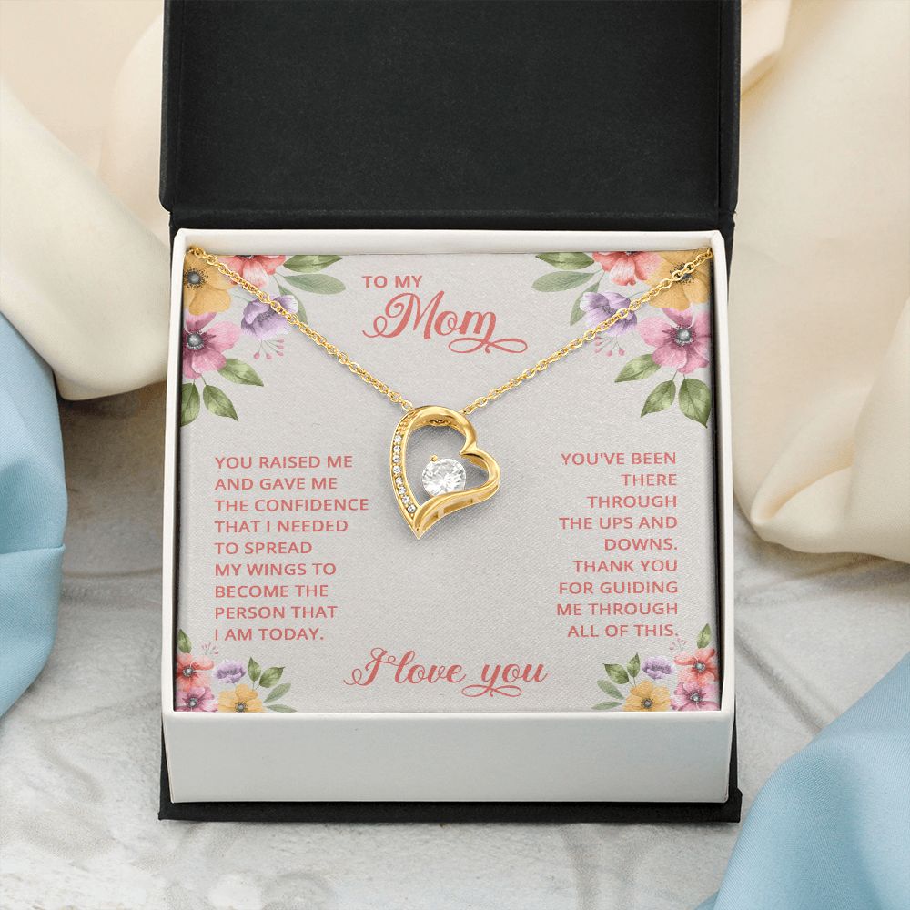 Mom Necklace Gifts for Mom from Daughter to Mom Gifts for Mothers Day from Daughter, To My Mom Necklace from Daughter to Mom Birthday Gifts Necklace with Message Card and Gift Box16 Forever Love Necklace