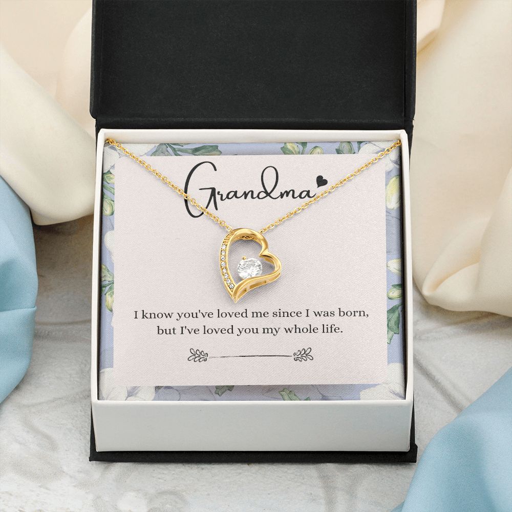 To My Grandma Necklace, Gift for Grandmother Necklace, Mothers Day Gift For Grandma Nana, Grandma Jewelry From Grandchildren GrandKids , Jewelry Box Gift For Grandma Grandmother9 Forever Love Necklace