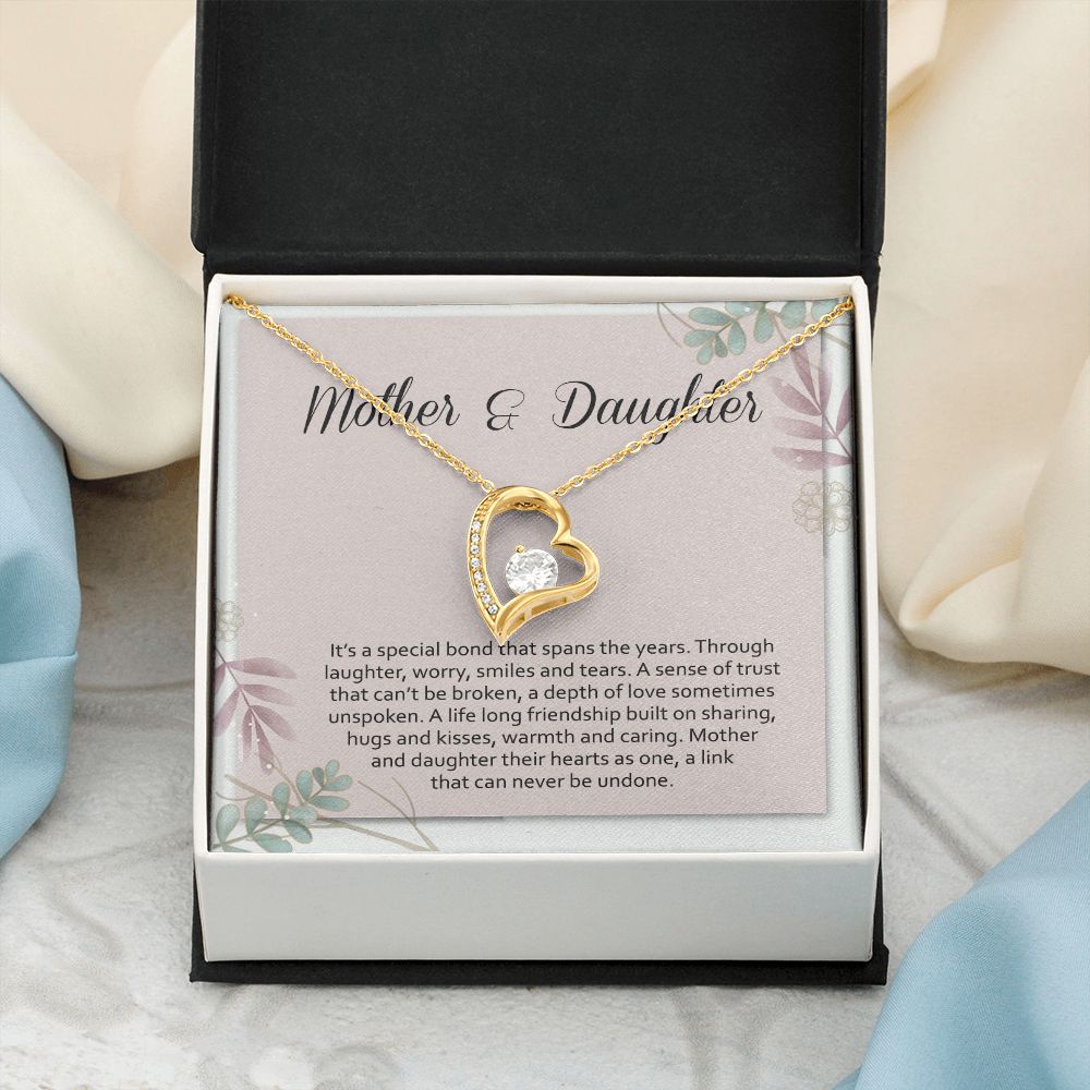 Mom Necklace Gifts for Mom from Daughter to Mom Gifts for Mothers Day from Daughter, To My Mom Necklace from Daughter to Mom Birthday Gifts Necklace with Message Card and Gift Box2245 Forever Love Necklace