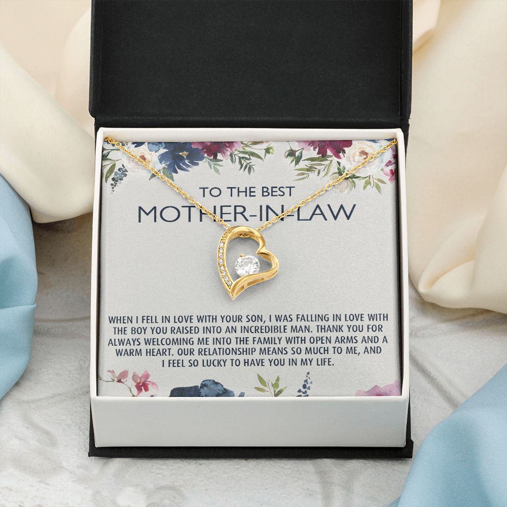 To My Mother-In-Law Gift Mothers Day Gift Necklace Mother-In-Law Gifts Jewelry Forever Love Necklace