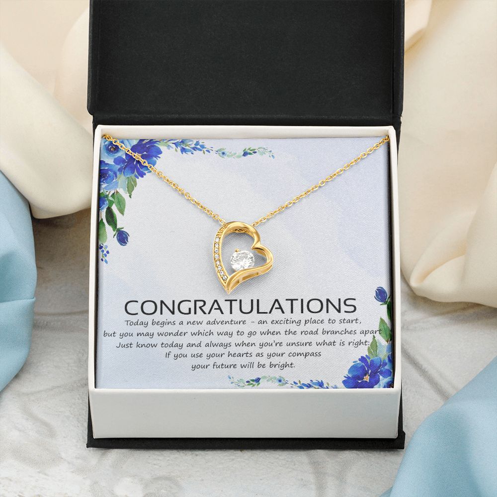 Graduation Compass Necklace - Perfect gift to say congratulations to high school Congrats Graduation Pendants Gift For Daughter, Granddaughter, Niece, Sister Forever Love Necklace