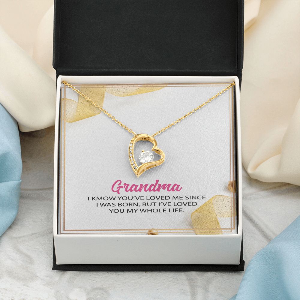To My Grandma Necklace, Gift for Grandmother Necklace, Mothers Day Gift For Grandma Nana, Grandma Jewelry From Grandchildren GrandKids , Jewelry Box Gift For Grandma Grandmother12 Forever Love Necklace