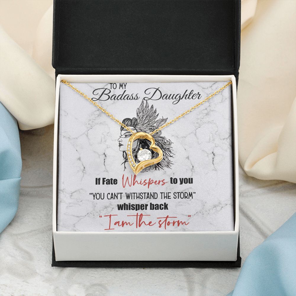 Bonus Daughter Gifts From Stepdad, Step Daughter Gifts From Stepmom, Stepdaughter Gifts From Stepdad, Father Stepdaughter Necklace, To My Bonus Daughter Necklaces, Christmas Gifts For Bonus10 Forever Love Necklace