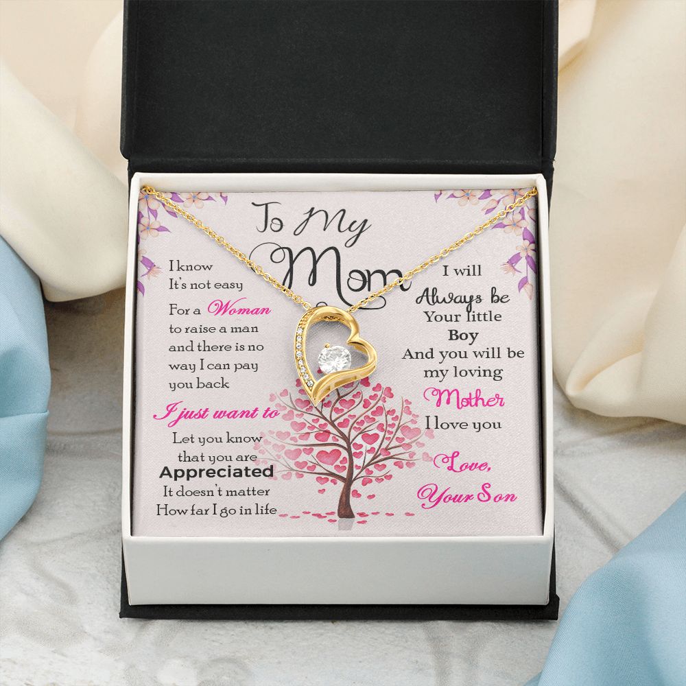 To My Mom Necklace Pendant Gift From Son I Know It's Not Easy For A Woman Necklace For To Mom Happy Mothers Day Mother In Law Gift On Birthday Anniversary Gift 30821 Forever Love Necklace