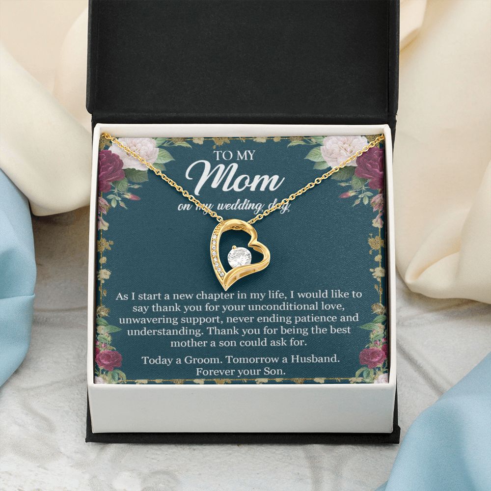To My Mom Necklace, Gift For Mom, Mother's Day Gift from Daughter, Mom Jewelry Gift for Mothers Day, Birthday Gift for Mother, Moms Gift from Daughter Son, Necklace for Mom Mother 3 Forever Love Necklace