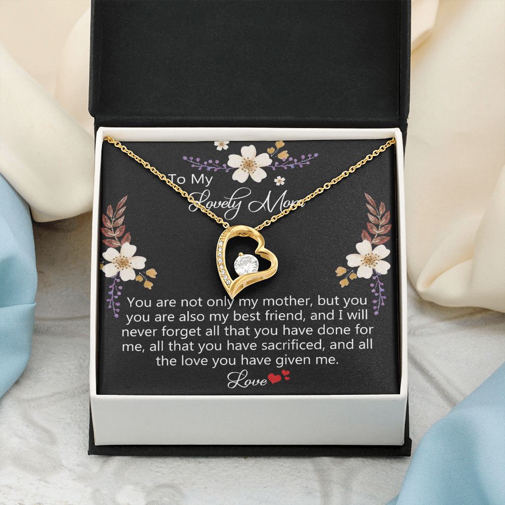 To My Mom Necklace, Gift For Mom, Mother's Day Gift from Daughter, Mom Jewelry Gift for Mothers Day, Birthday Gift for Mother, Moms Gift from Daughter Son, Necklace for Mom Mother15 Forever Love Necklace