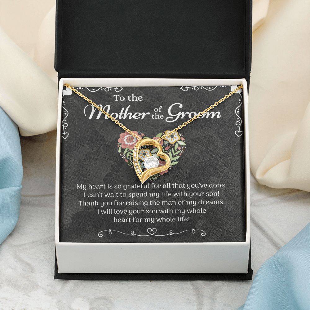 Mother of the Groom Sunflower Bracelet from Bride, Mother of the Groom Jewelry, Unique Mother Of The Groom Wedding Gift, Mom of Groom Gift Forever Love Necklace