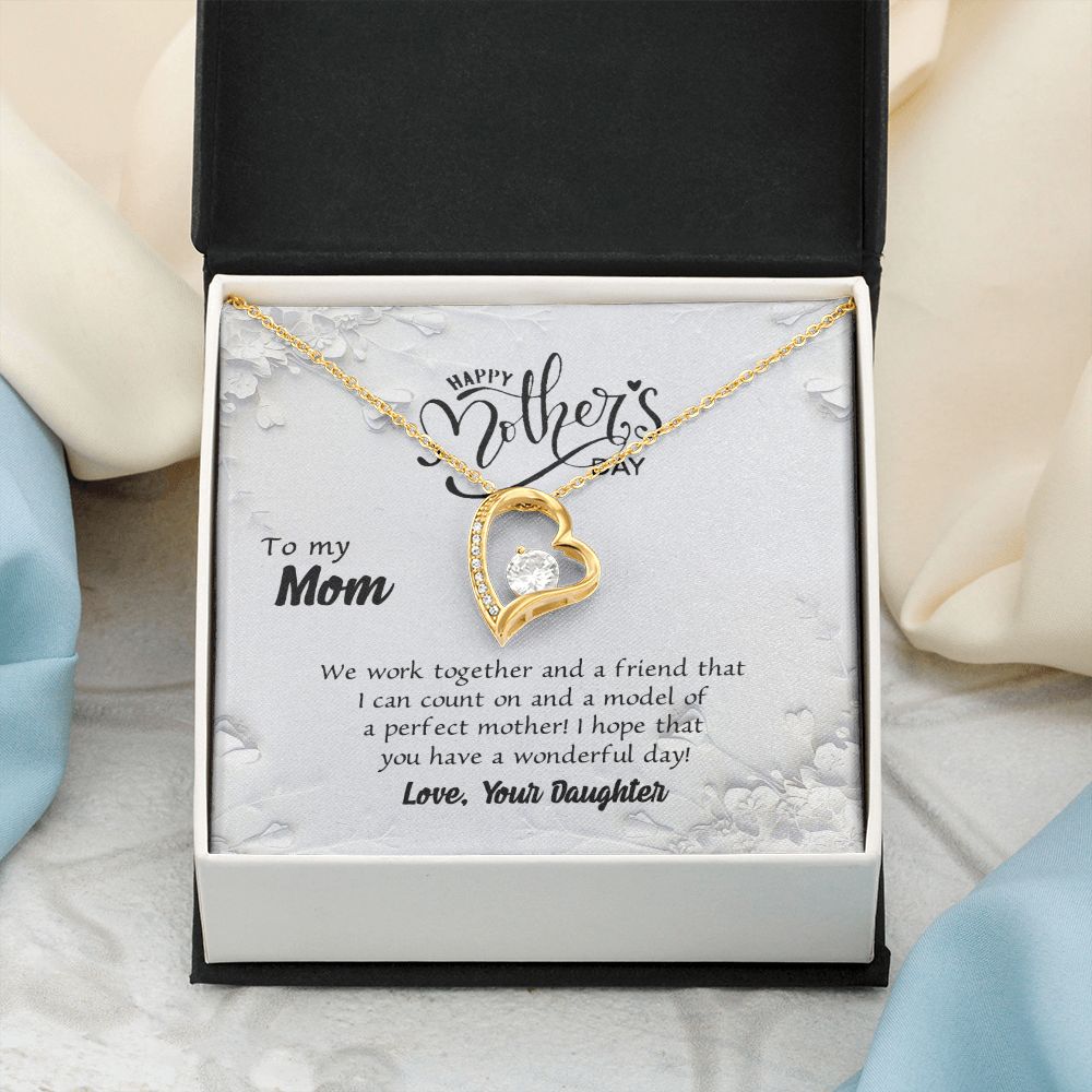 Mom Necklace Gifts for Mom from Daughter to Mom Gifts for Mothers Day from Daughter, To My Mom Necklace from Daughter to Mom Birthday Gifts Necklace with Message Card and Gift Box6 Forever Love Necklace