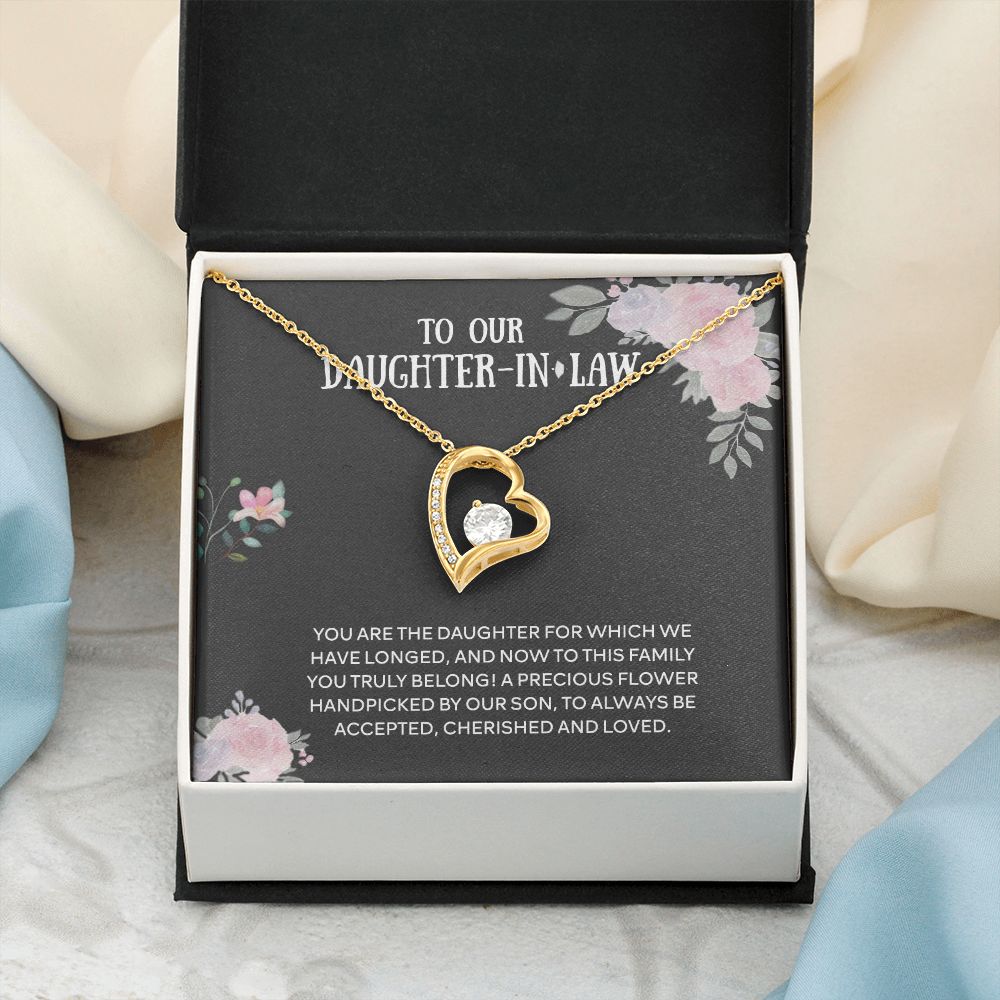 To Our Daughter-in-law Necklace from Mother-in-law Daughter-in-law Birthday Gift Forever Love Necklace