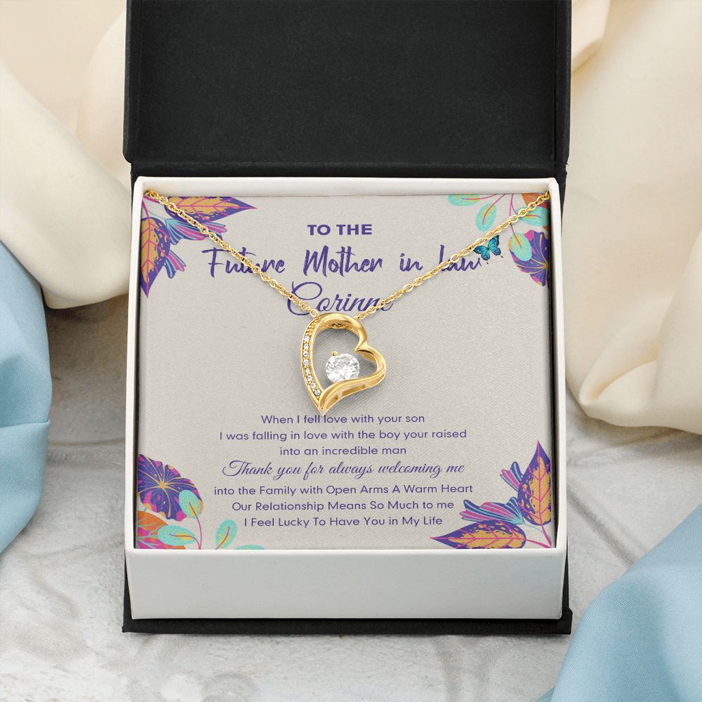 Mother in Law Necklace, Jewelry for Women, Future Mother in Law Gifts from Daughter in Law, Mother of Bride Gifts For Mother in Law, Birthday Gifts For Mother In Law From Daughter In Law16 Forever Love Necklace
