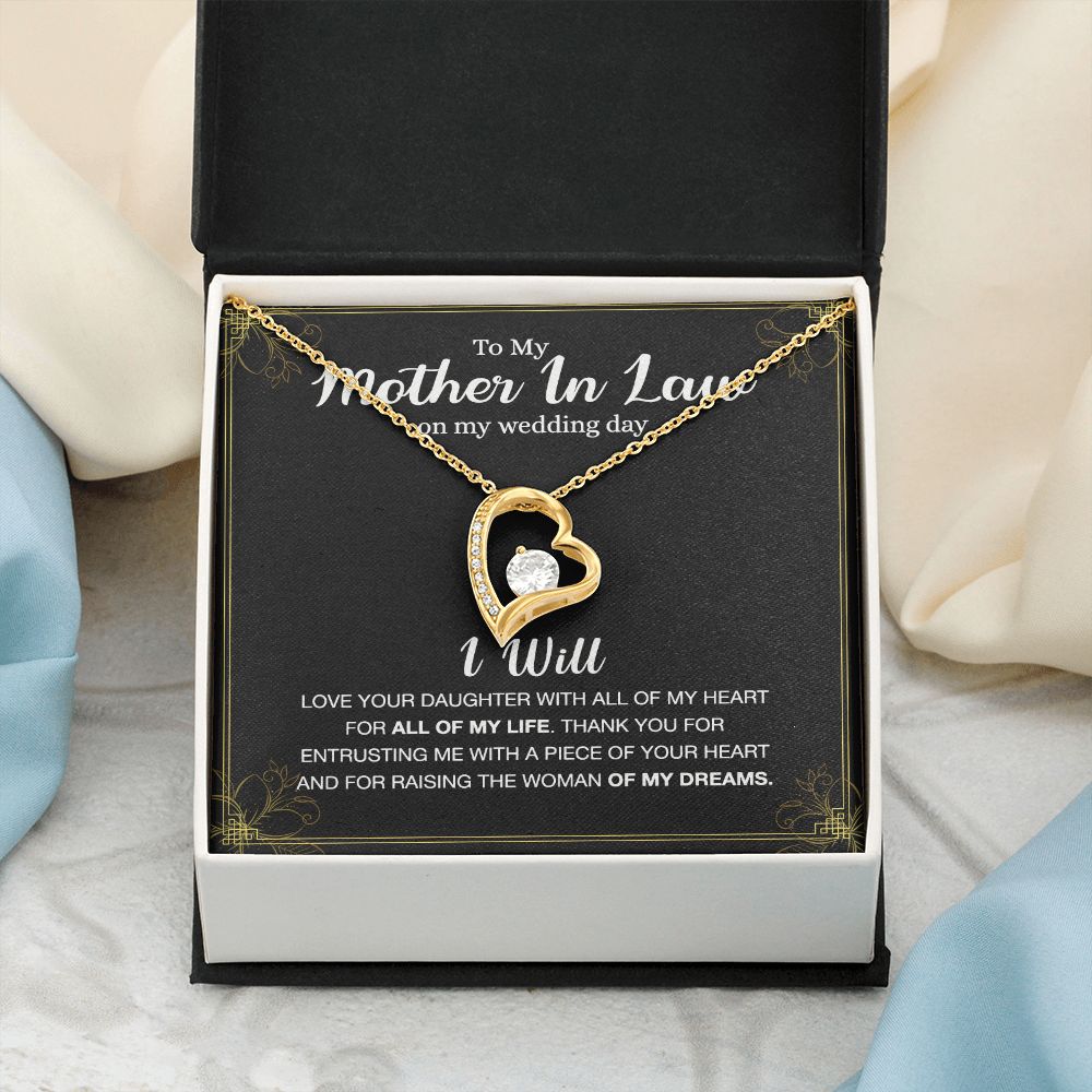Mother Of The Bride Gift From Groom, Mother In Law Gift on Wedding Day from Groom, Gifts for Mother of the Bride, Future Mother-In-Law Forever Love Necklace