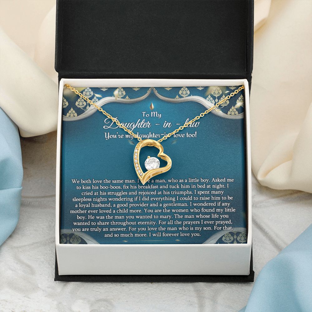 Daughter In Law Gifts Ideas, Daughter In Law Necklace, Gifts For Future Daughter In Law, Daughter In Law Birthday Gifts, Daughter-in-law Gifts From Mother In Law, Birthday Gifts For Daughter2 Forever Love Necklace