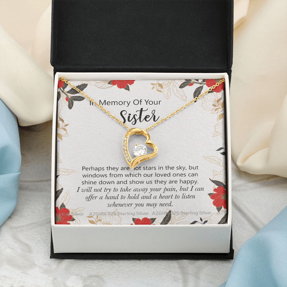 In Memory Of Your Sister Gift, Sympathy Loss Of Sister, Memorial Gift For Loss Of Sister , Sympathy Gift Loss Of A Sister, Loss Of A Sister Forever Love Necklace