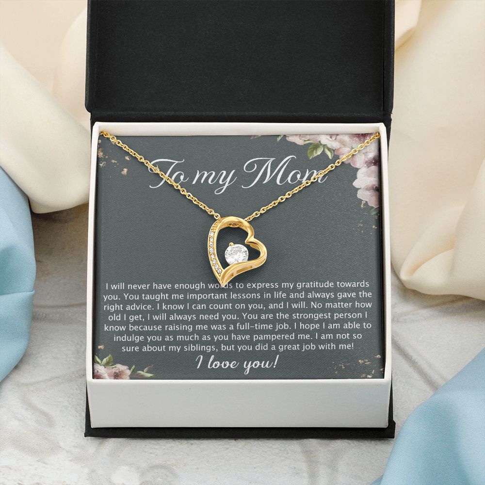 To My Mother Mom Best Friend In Law Bonus Step For Mother Day Birthday Wedding Engagement From Son Daughter Step In Law Necklace Gift Forever Love Necklace