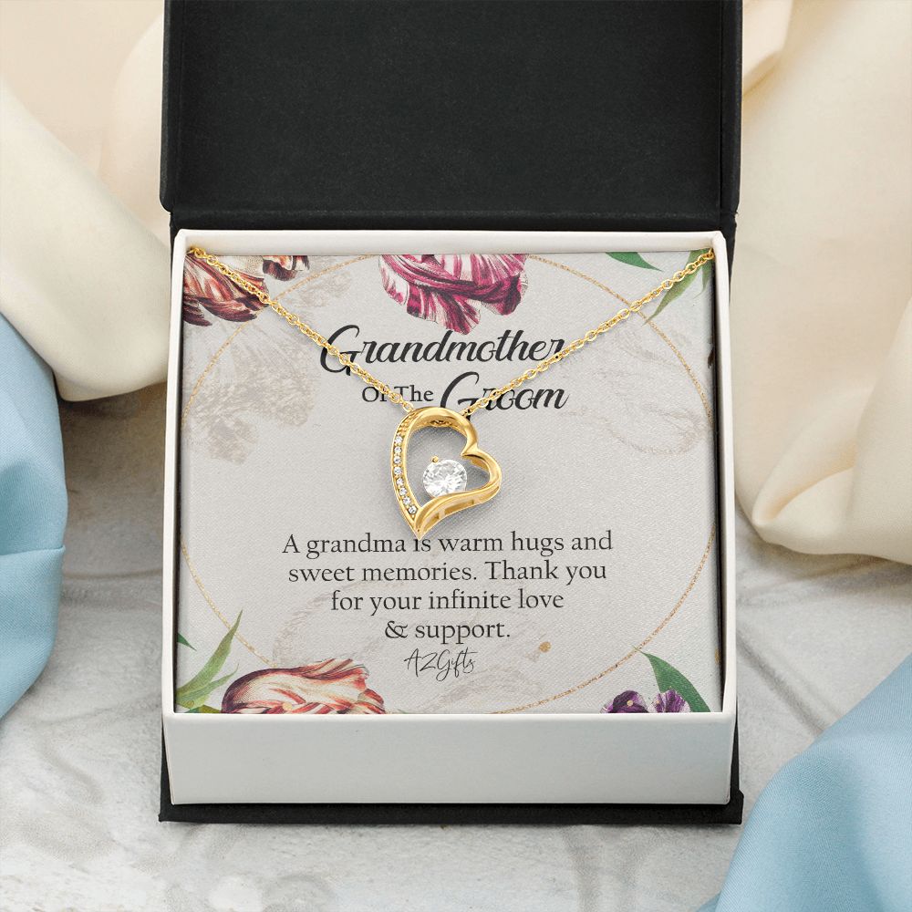 To My Grandmother Necklace, Gift for Grandmother Necklace, Mothers Day Gift For Grandma Nana, Grandma Jewelry From Grandchildren GrandKids , Jewelry Box Gift For Grandma Grandmother1 Forever Love Necklace