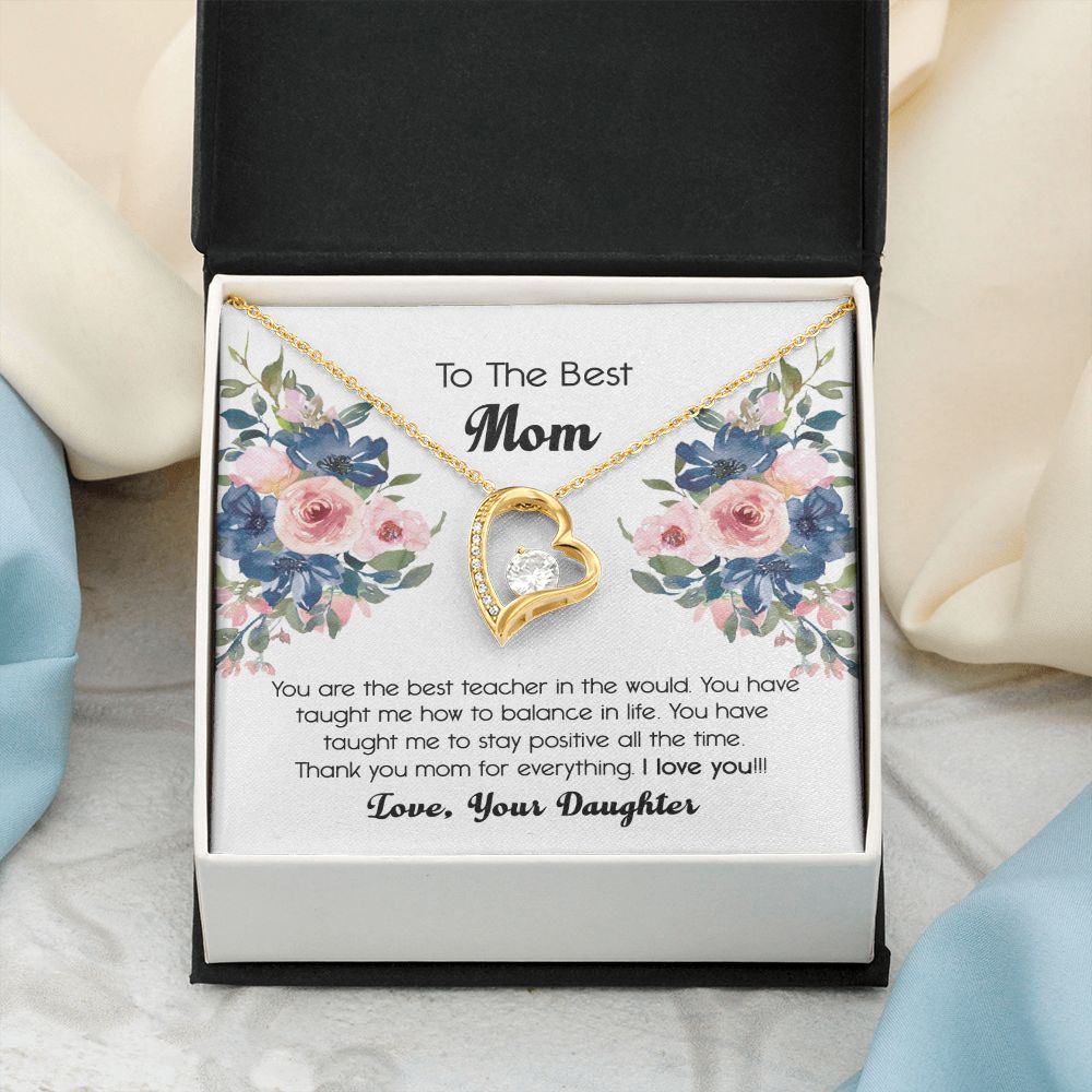 To My Mom Necklace, Gift For Mom, Mother's Day Gift from Daughter, Mom Jewelry Gift for Mothers Day, Birthday Gift for Mother, Moms Gift from Daughter Son, Necklace for Mom Mother 7 Forever Love Necklace
