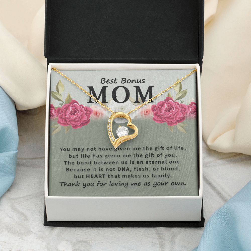 Mother Daughter Necklace as Daughter Gift from Mom, Mom Necklace as Christmas Gift for Mom from Son, Birthday Gift for Mother in Law Necklace, Bonus Mom Gifts for Step Mom Necklace2 Forever Love Necklace