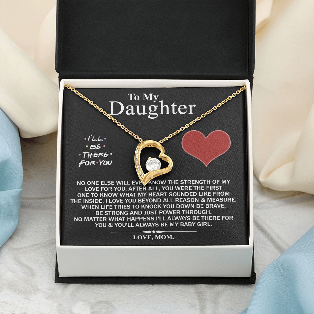 Mother Daughter Gift Ideas, To My Daughter Gift Necklace from Mom, Jewelry Pendant Present for Daughter, Birthday Christmas Gift Graduation Gifts for Daughters, Mother and Daughter Necklace 2138 Forever Love Necklace