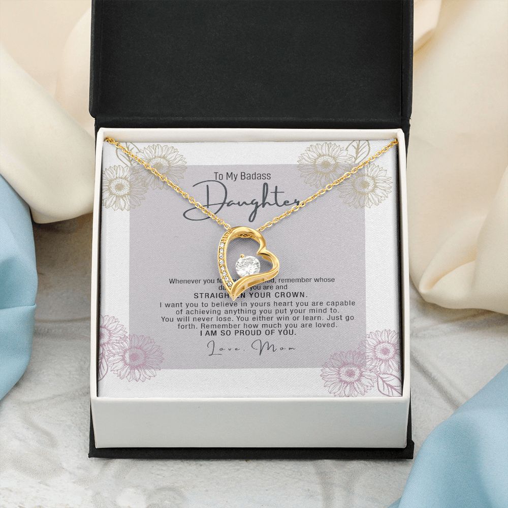 Bonus Daughter Gifts From Stepdad, Step Daughter Gifts From Stepmom, Stepdaughter Gifts From Stepdad, Father Stepdaughter Necklace, To My Bonus Daughter Necklaces, Christmas Gifts For Bonus5 Forever Love Necklace