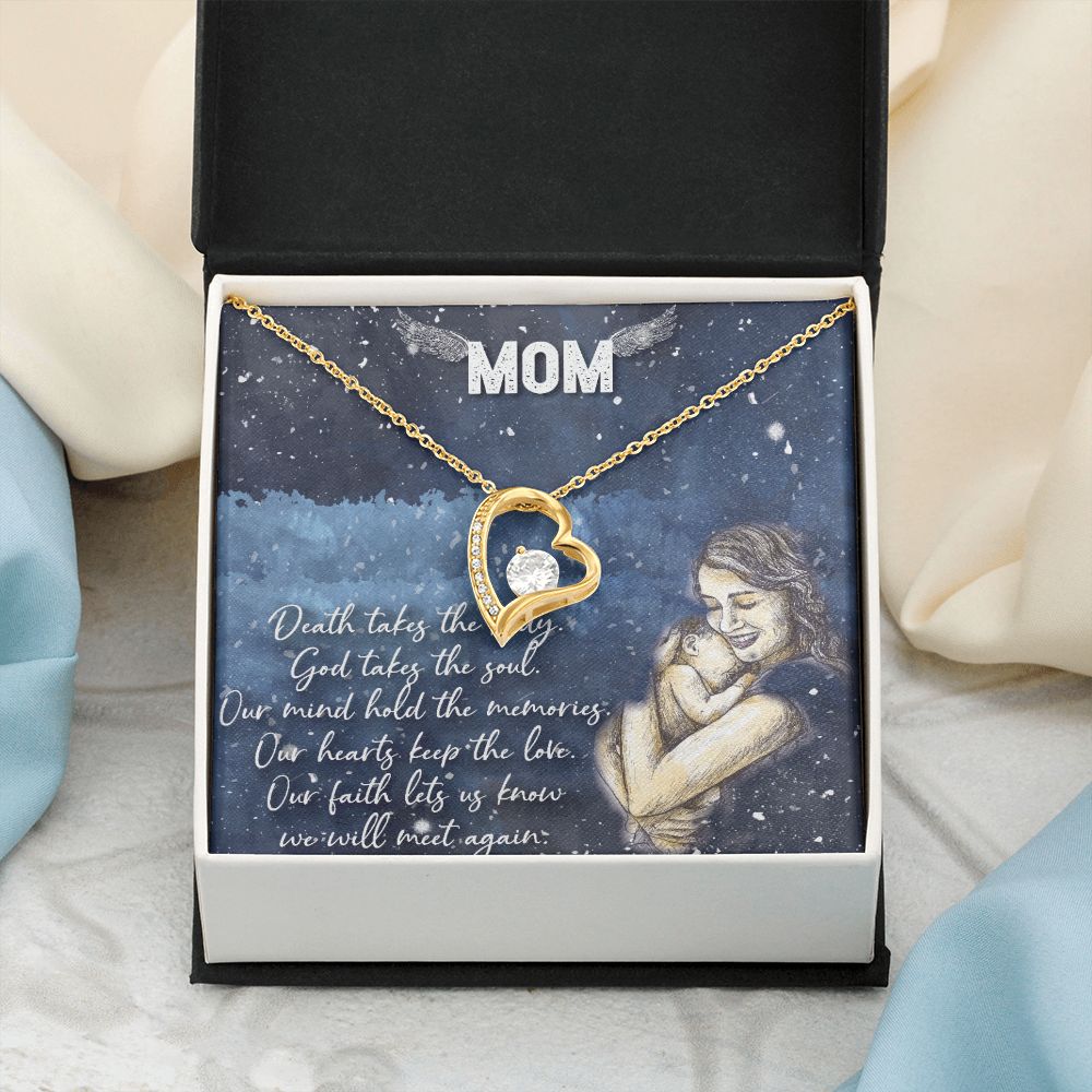 To My Mom Necklace Pendant Gift From Daughter Your Faith Lets Us Know With Message Card Gift For Mom Forever Love Necklace