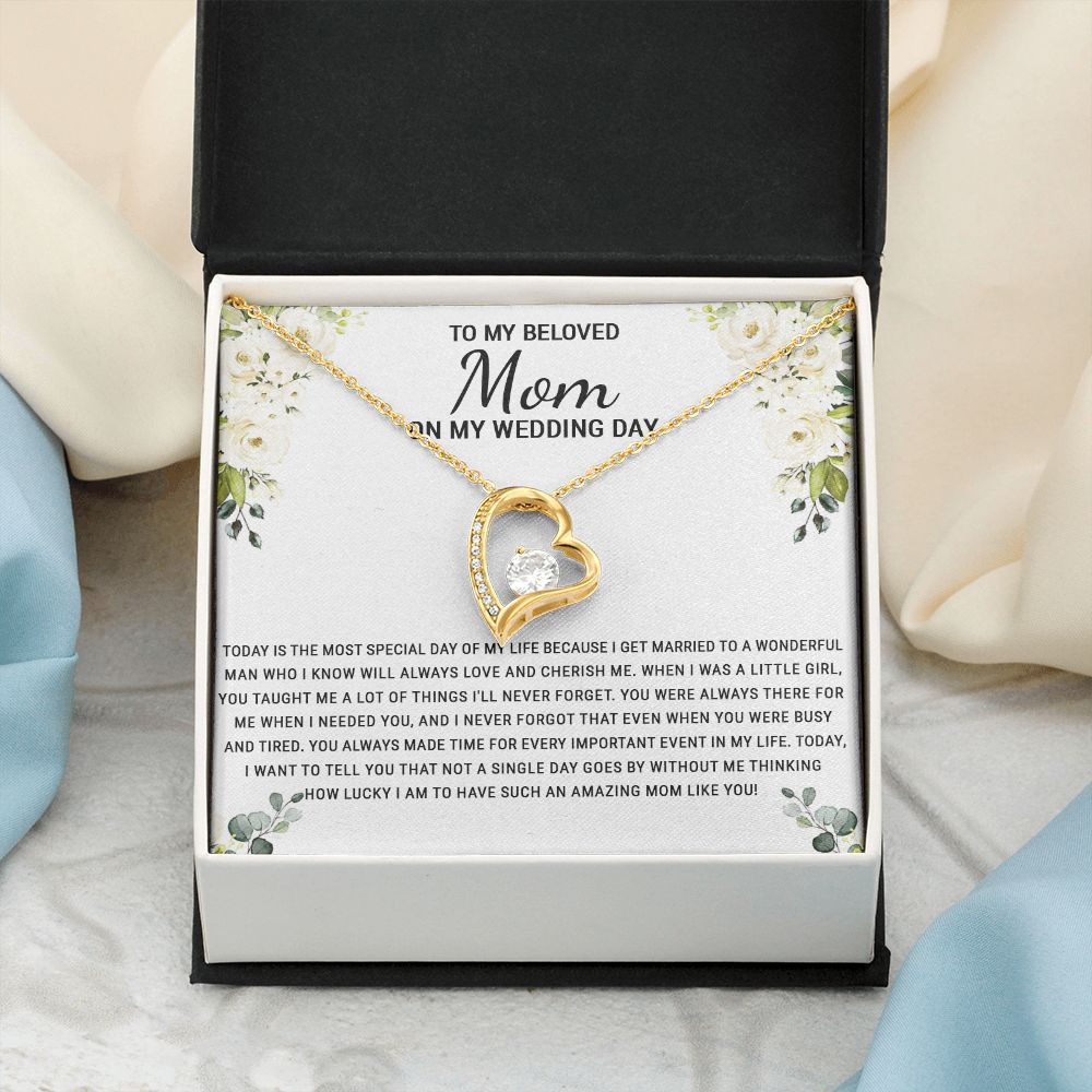 To My Mom Necklace, Gift For Mom, Mother's Day Gift from Daughter, Mom Jewelry Gift for Mothers Day, Birthday Gift for Mother, Moms Gift from Daughter Son, Necklace for Mom Mother 1 Forever Love Necklace