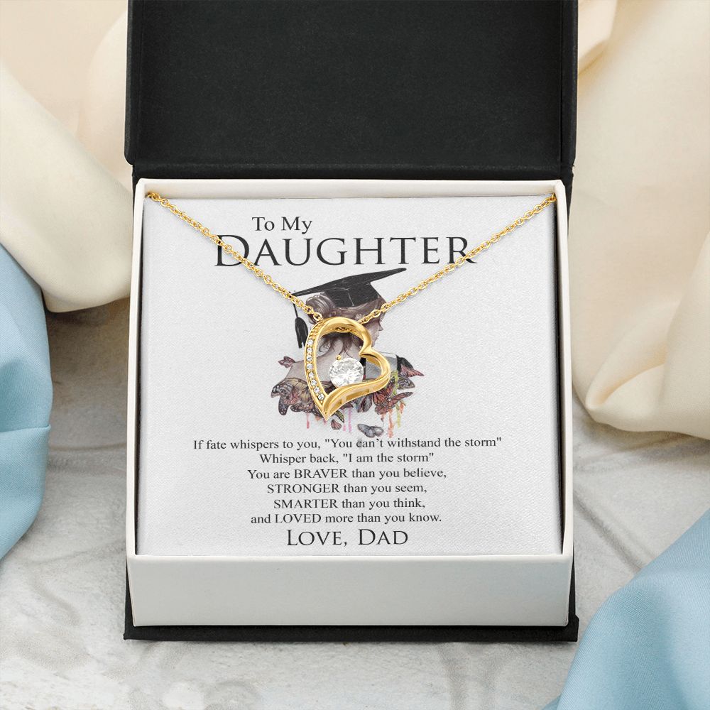 Mother Daughter Gift Ideas, To My Daughter Gift Necklace from Mom, Jewelry Pendant Present for Daughter, Birthday Christmas Gift Graduation Gifts for Daughters, Mother and Daughter Necklace 25 Forever Love Necklace