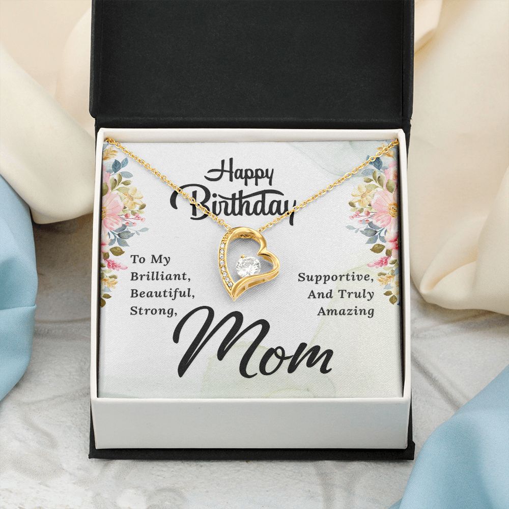 Mom Necklace Gifts for Mom from Daughter to Mom Gifts for Mothers Day from Daughter, To My Mom Necklace from Daughter to Mom Birthday Gifts Necklace with Message Card and Gift Box2229 Forever Love Necklace