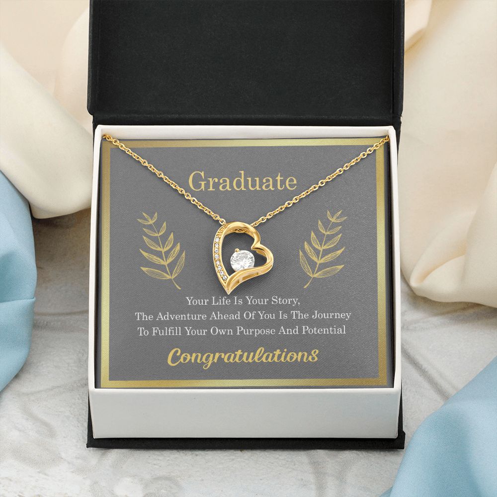 Graduation Gift For Daughter, University Graduate Gift, Graduation Gift For Her Congrats Graduation Pendants Gift For Daughter, Granddaughter, Niece, Sister Forever Love Necklace