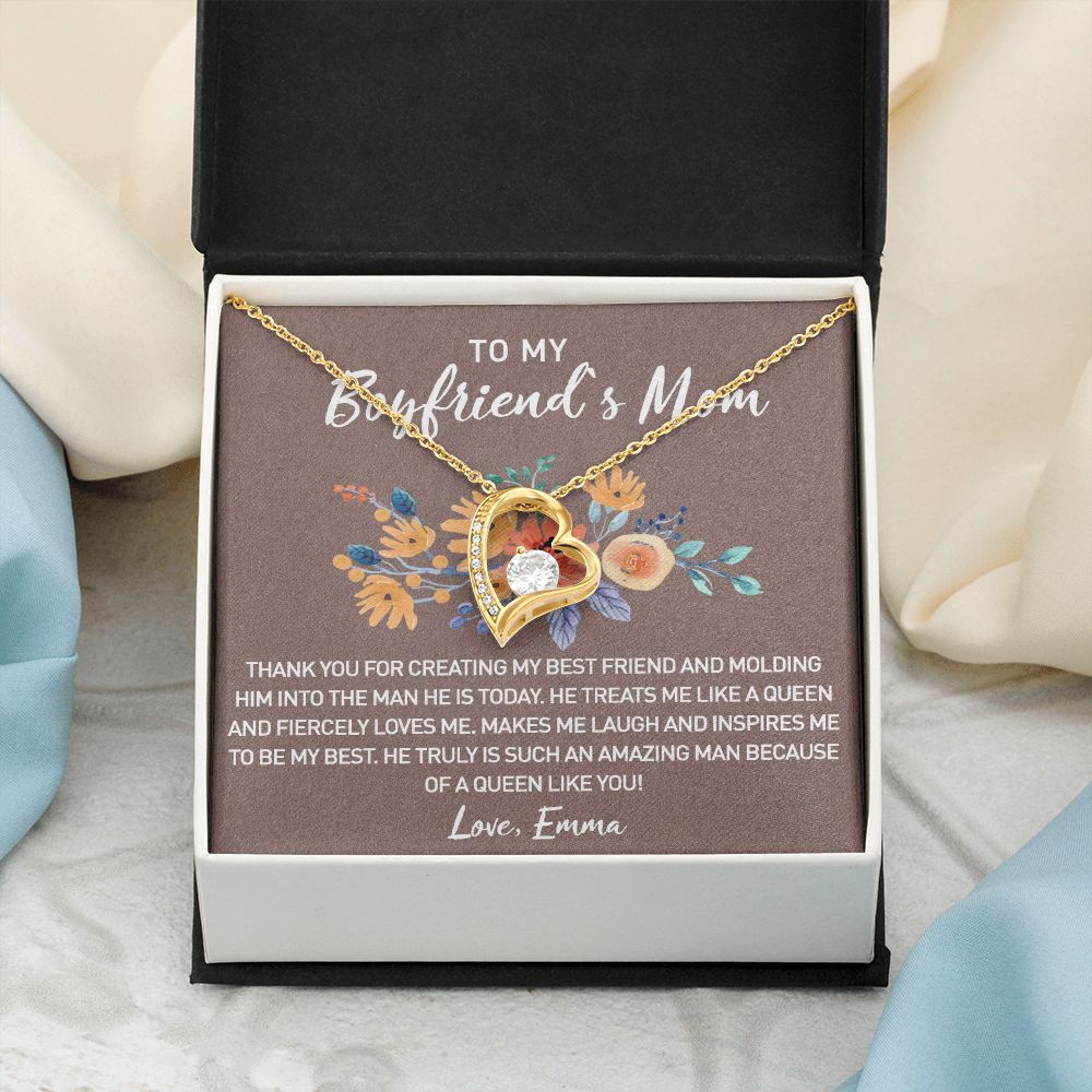 Gift for Boyfriend's Mom, Boyfriend Mom Gift, To My Boyfriends Mom's Gift, Mother's Day Gift for Boyfriends Mom, Boyfriend Mom Forever Love Necklace