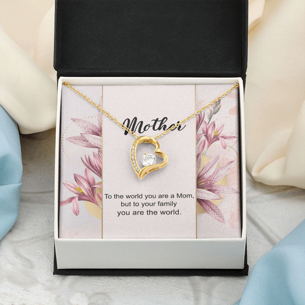Mom Necklace Gifts for Mom from Daughter to Mom Gifts for Mothers Day from Daughter, To My Mom Necklace from Daughter to Mom Birthday Gifts Necklace with Message Card and Gift Box7 Forever Love Necklace