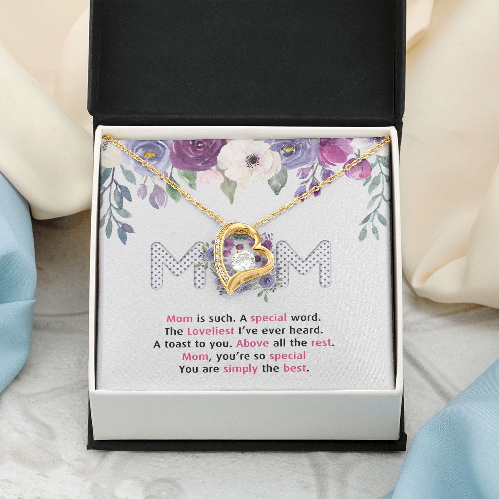 To My Mom Necklace Pendant Gift From Daughter Or Son Happy Mother's Day Gift For Mom Birthday, Anniversary Mom Is Such A Special Forever Love Necklace