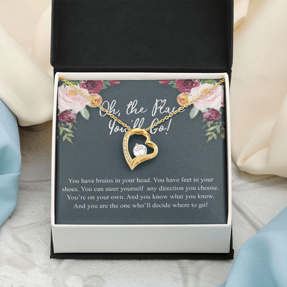 Best gift for her on graduation, Graduation Gifts Jewelry Congrats Graduation Pendants Gift For Daughter, Granddaughter, Niece, Sister Graduation Gift For Daughter Forever Love Necklace
