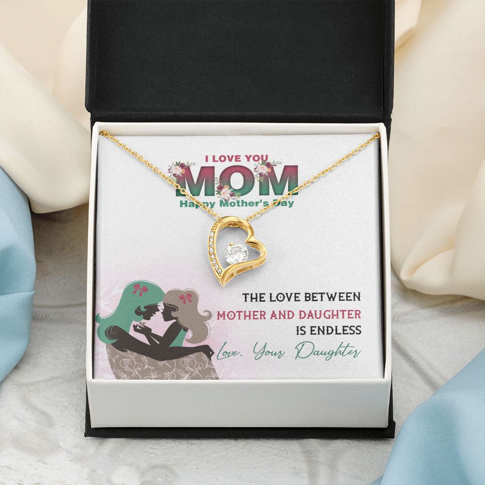 Mom Necklace Gifts for Mom from Daughter to Mom Gifts for Mothers Day from Daughter, To My Mom Necklace from Daughter to Mom Birthday Gifts Necklace with Message Card and Gift Box2236 Forever Love Necklace