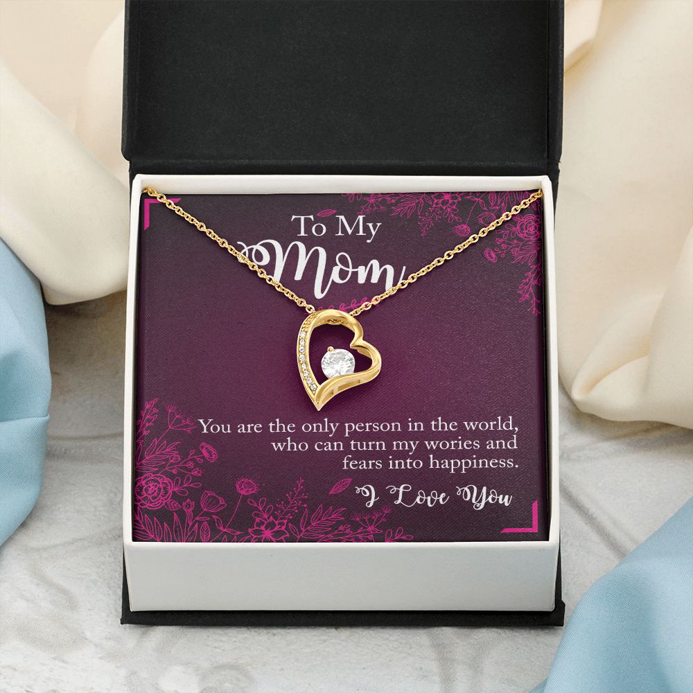 To My Mom Necklace Pendant Gift From Daughter Necklace You Are The Only Person Gift For To Mom Happy Mother's Day Mother In Law Gift On Birthday Anniversary Gift 30821 Forever Love Necklace