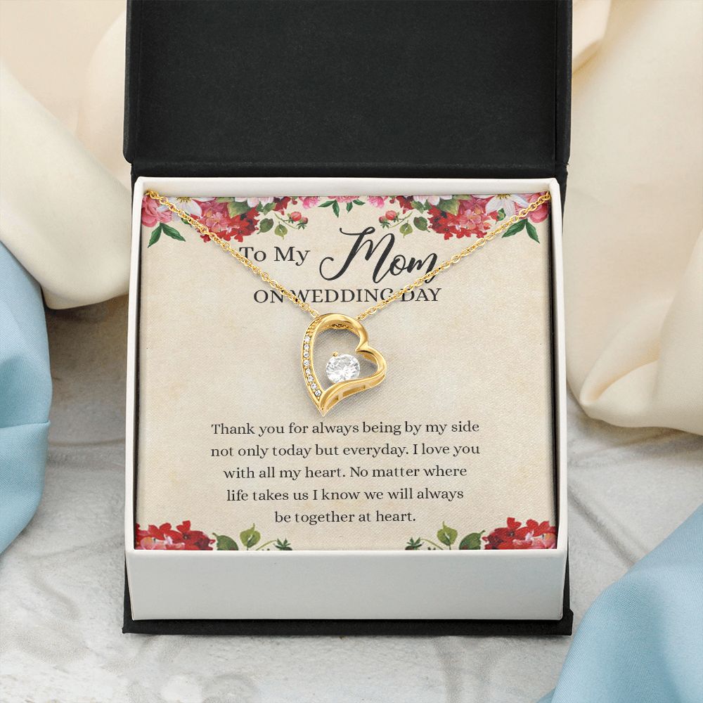Gift for Mother of The Groom Necklace Gift for Mom on Wedding Day Gift for Maid of Honor Gift for Bridesmaid Proposal Gift to My Mom Necklace from Daughter Forever Love Necklace