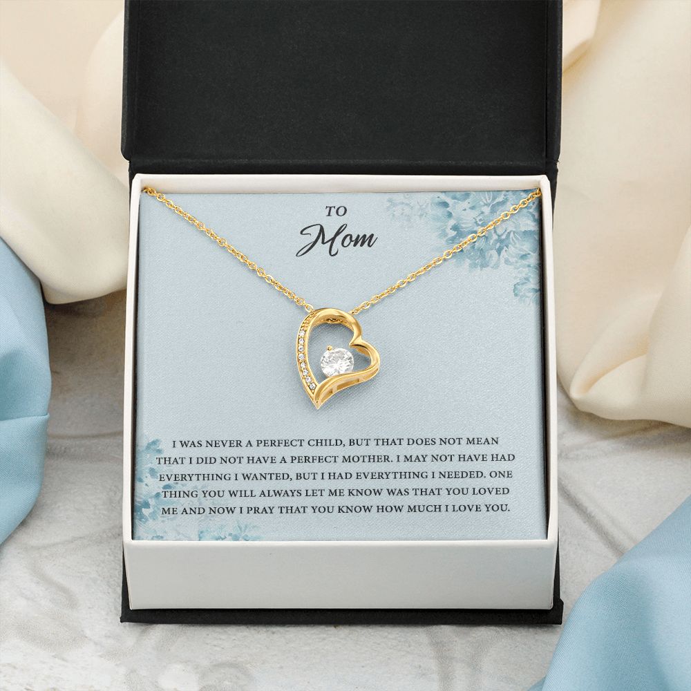 Mom Necklace Gifts for Mom from Daughter to Mom Gifts for Mothers Day from Daughter, To My Mom Necklace from Daughter to Mom Birthday Gifts Necklace with Message Card and Gift Box2227 Forever Love Necklace
