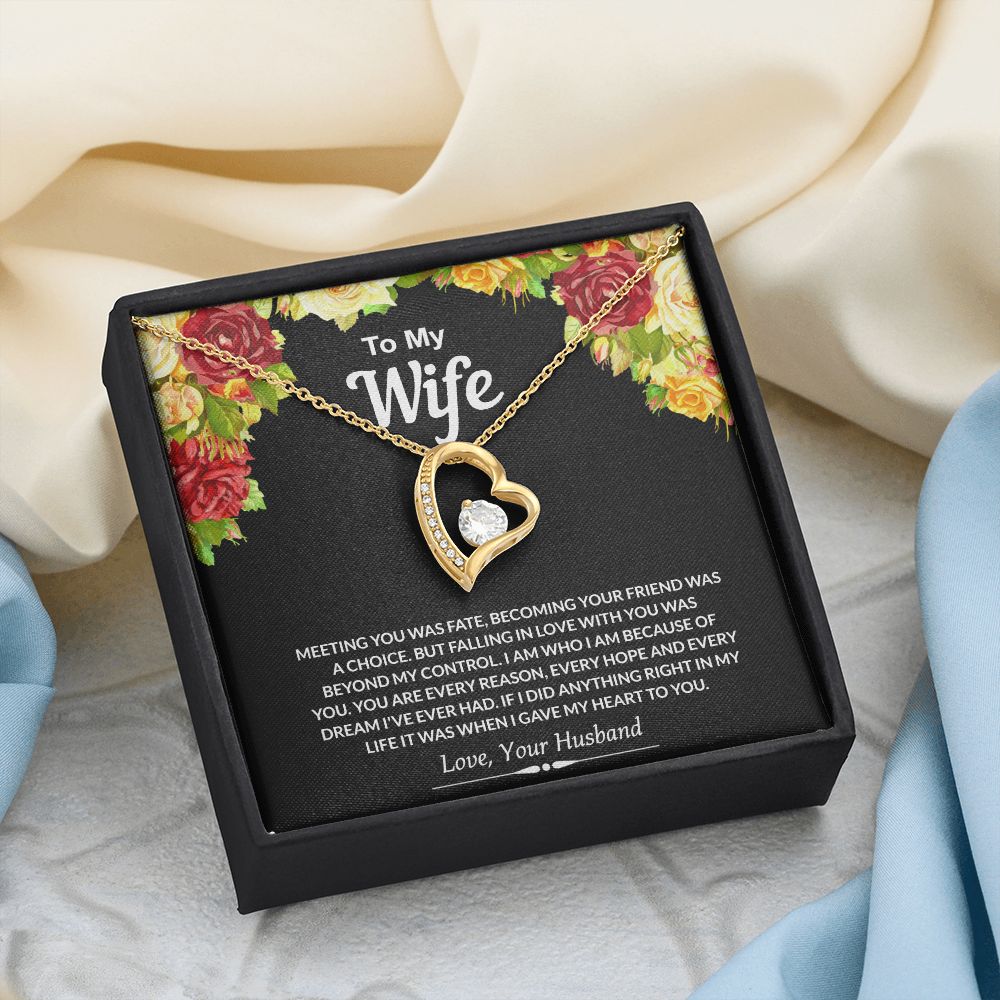 To My Wife Necklace from Husband Jewelry Gift For Wife Valentines Gift for Her Forever Love Necklace